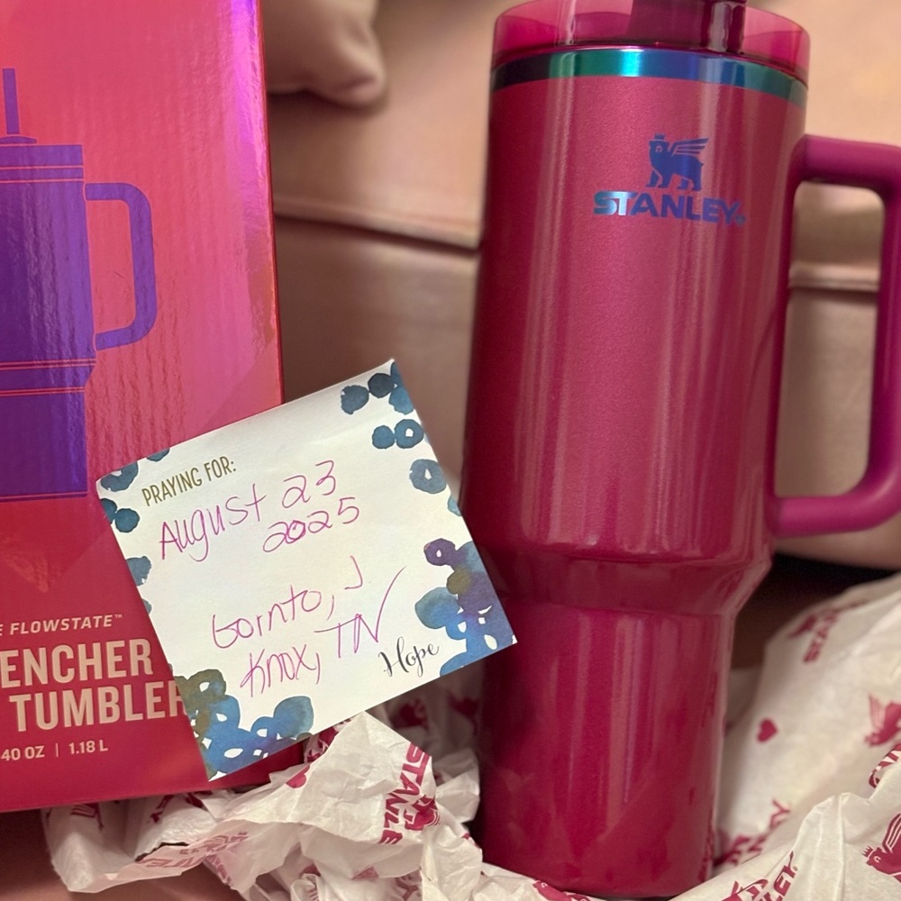 Stanley Valentine Pink Quencher Tumbler